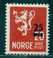 1949  Heraldic Lion With Axe,Definitive,Ovprint,Norway,Mi.339 ,MNH - Neufs