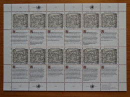 United Nations - Vereinte Nationen - Bloc / Feuillet 12 Timbres - Human Rights - Droits De L'Homme - Article 10 - 1990 - Collections, Lots & Series