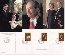 Liechtenstein 1981: Fürst Franz Josef II Zu 708-710 Mi 770-772 Aus Block 11 Yv 711-713 Du BF 14 Foto-Karten ET-o VADUZ - Covers & Documents