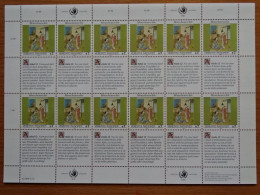 United Nations - Vereinte Nationen - Bloc / Feuillet 12 Timbres - Human Rights - Droits De L'Homme - Article 12 - 1990 - Collections, Lots & Séries