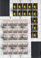 UNO WIEN  94-95, 2 Bogen (5x5), Gestempelt, 10 Jahre Wiener Büro Der UNO, 1989 - Blocs-feuillets