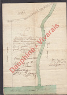 PLAN GEOMETRIQUE -  LIEUDIT DU LAC PRIVAS ARDECHE - RUISSEAUX DE ST CLAIR ET D'OUVEZE - 1836 - VINCENT - Altri Disegni