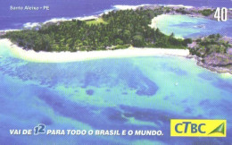 Brazil:Brasil:Used Phonecard, CTBC, 40 Units, Santo Aleixo Beach Aerial View, 2002 - Brasilien