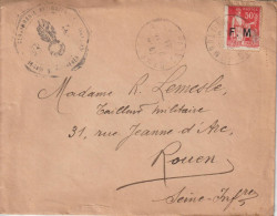 Lettre En Franchise FM 7 Gendarmerie Oblitération 1933 Cambremer (14) - Timbres De Franchise Militaire