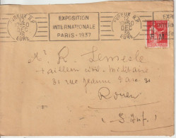 Lettre En Franchise FM 7 Oblitération 1936 Evreux - Military Postage Stamps