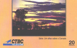 Brazil:Brasil:Used Phonecard, CTBC, 20 Units, Cerrado, Trees, Sunset, 1998 - Brasilien