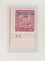 SLOVAKIA 1939 30 H  Corner Stamp With Plate Nr MNH - Briefe U. Dokumente