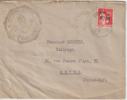 Lettre En Franchise FM 7 Gendarmerie Oblitération 1935 Bourgtheroulde (27) - Francobolli  Di Franchigia Militare