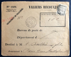 France Taxe N°15 Sur Enveloppe (CHARGE) TAD PLAISANCE DU GERS, Gers 3.11.1893 - (B3410) - 1859-1959 Lettres & Documents