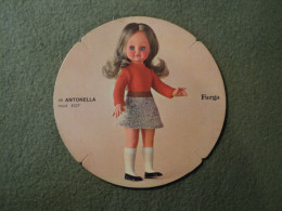 CARTON PUBLICITAIRE DOLLY DO POUPEES FURGA. MODELE ANTONELLA. ANNEES 1960 / 1970 N° 45 MODELE N° 4227. - Dolls