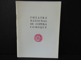 Programme Théâtre National De L'opéra Comique " Katia Kabanova " 1967-1968 - Programmes