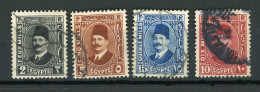 EGYPTE - FOUAD I -   N° Yt 119+122+123+124 Obli. - Usados