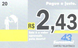 Brazil:Brasil:Used Phonecard, Anatel, Sercomtel, 20 Units, 2,43, Tirage 100000, 2009 - Brasilien