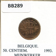 50 CENTIMES 1993 FRENCH Text BÉLGICA BELGIUM Moneda #BB289.E - 50 Cent