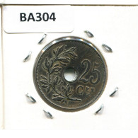 25 CENTIMES 1913 DUTCH Text BÉLGICA BELGIUM Moneda #BA304.E - 25 Cent