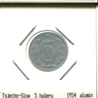 5 HALERU 1954 CHECOSLOVAQUIA CZECHOESLOVAQUIA SLOVAKIA Moneda #AS520.E - Checoslovaquia