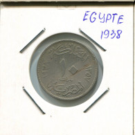 10 MILLIEMES 1938 EGIPTO EGYPT Islámico Moneda #AR333.E - Egypt