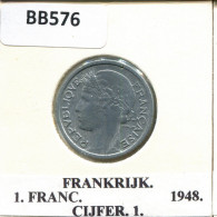 1 FRANC 1948 FRANCIA FRANCE Moneda #BB576.E - 1 Franc