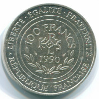 100 FRANCS 1990 FRANCIA FRANCE Moneda PLATA UNC #FR1040.35.E - 100 Francs