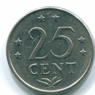 25 CENTS 1971 ANTILLAS NEERLANDESAS Nickel Colonial Moneda #S11599.E - Antille Olandesi