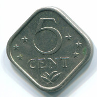 5 CENTS 1977 ANTILLAS NEERLANDESAS Nickel Colonial Moneda #S12271.E - Nederlandse Antillen
