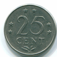 25 CENTS 1970 ANTILLAS NEERLANDESAS Nickel Colonial Moneda #S11418.E - Nederlandse Antillen