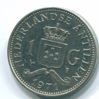 1 GULDEN 1971 ANTILLAS NEERLANDESAS Nickel Colonial Moneda #S12023.E - Nederlandse Antillen