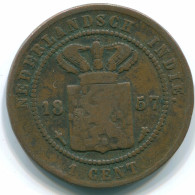 1 CENT 1857 INDIAS ORIENTALES DE LOS PAÍSES BAJOS INDONESIA Copper #S10043.E - Nederlands-Indië