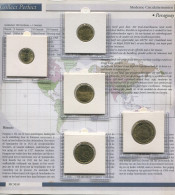 PARAGUAY 1990-1998 Moneda SET 5. 10. 50. 100. 500 GUARANIES UNC #SET1170.5.E - Paraguay