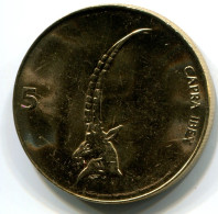 5 TOLAR 2000 ESLOVENIA SLOVENIA UNC Moneda HEAD CAPRICORN #W11088.E - Slovénie