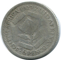 6 PENCE 1929 SUDAFRICA SOUTH AFRICA Moneda #AX154.E - Afrique Du Sud