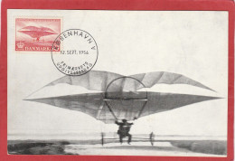 Danemark - Carte Maximum - 1956 - J.C.H. Ellehammer 12 September 1906 - Aviation - Maximum Cards & Covers