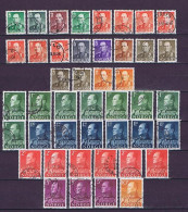 Norwegen, Norway 1958-1969: 44 Used Stamps With Paper Varieties, 44 Gestempelte Marken Mit Papervarianten - Collections