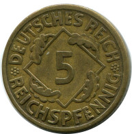 5 REICHSPFENNIG 1924 A ALLEMAGNE Pièce GERMANY #DB868.F - 5 Rentenpfennig & 5 Reichspfennig