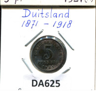 5 PFENNIG 1921 F ALLEMAGNE Pièce GERMANY #DA625.2.F - 5 Rentenpfennig & 5 Reichspfennig