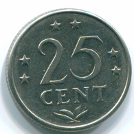 25 CENTS 1970 ANTILLES NÉERLANDAISES Nickel Colonial Pièce #S11466.F - Niederländische Antillen