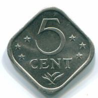 5 CENTS 1979 ANTILLES NÉERLANDAISES Nickel Colonial Pièce #S12296.F - Antille Olandesi