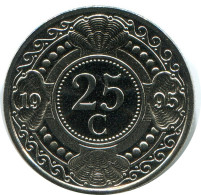 25 CENTS 1995 ANTILLES NÉERLANDAISES (From BU Mint Set) Pièce #AH083.F - Nederlandse Antillen