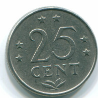 25 CENTS 1970 ANTILLES NÉERLANDAISES Nickel Colonial Pièce #S11457.F - Antille Olandesi