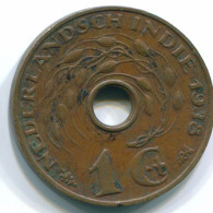 1 CENT 1938 INDES ORIENTALES NÉERLANDAISES INDONÉSIE Bronze Colonial Pièce #S10276.F - Indes Néerlandaises