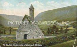 ST KEVINS KITCHEN GLENDALOUGH OLD COLOUR POSTCARD IRELAND COUNTY WICKLOW - Wicklow