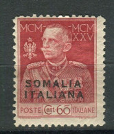 SOMALIA 1925 GIUBILEO DEL RE 60 C. DENT. 11 SASSONE N. 25 ** MNH F.TO ALBERTO DIENA - Somalia