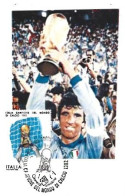 Italy & Maximum Card, Italia Campione Del Mondo Di Calcio, Madrid Estadio Bernabeu, Genova 1982 (11232) - Clubs Mythiques