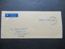 Zypern 1976 Blauer Stempel L1 Service Des Postes Stempel Lefkosa Nach Krefeld / Einschreiben Luftpost - Brieven En Documenten