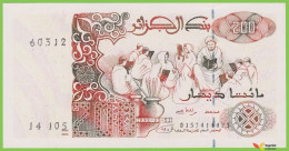 Voyo ALGERIA 200 Dinars 1992(1996) P138b B402b 14 105 UNC - Algérie