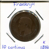 10 CENTIMES 1854 K FRANKREICH FRANCE Napoleon III Französisch Münze #AM069.D - 10 Centimes