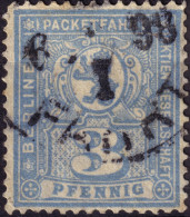 ALLEMAGNE / GERMANY - DR Privatpost BERLIN (B. Packetfahrt AG) 3p Light Blue - VF Used - Correos Privados & Locales