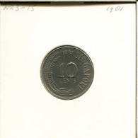 10 CENTS 1981 SINGAPORE Coin #AR470.U - Singapur