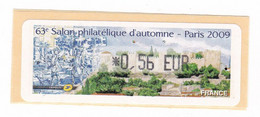 ATM LISA France 63eme Salon Philatélique D'automne  Paris 2009 0,56€ - 1999-2009 Illustrated Franking Labels