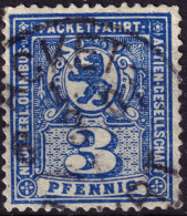 ALLEMAGNE / GERMANY - DR Privatpost BERLIN (N. B. Omnibus U. St. Packetfahrt AG) 3p Blue - VF Used -a - Correos Privados & Locales